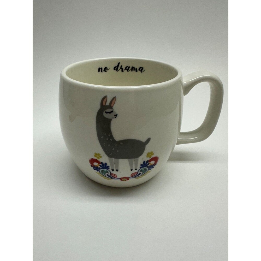 Opalhouse Target Llama Coffee Mug Porcelain Floral Boho White Colorful